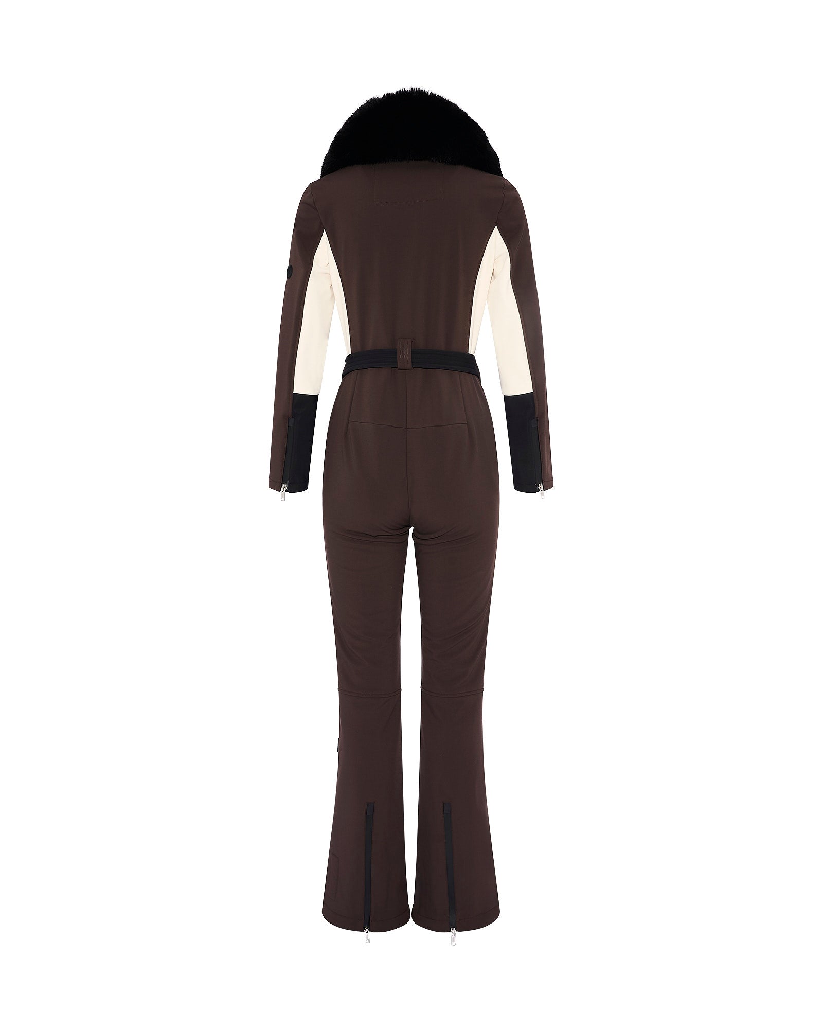 Softshell fabric jumpsuit with detachable fox fur collar - Yves Salomon