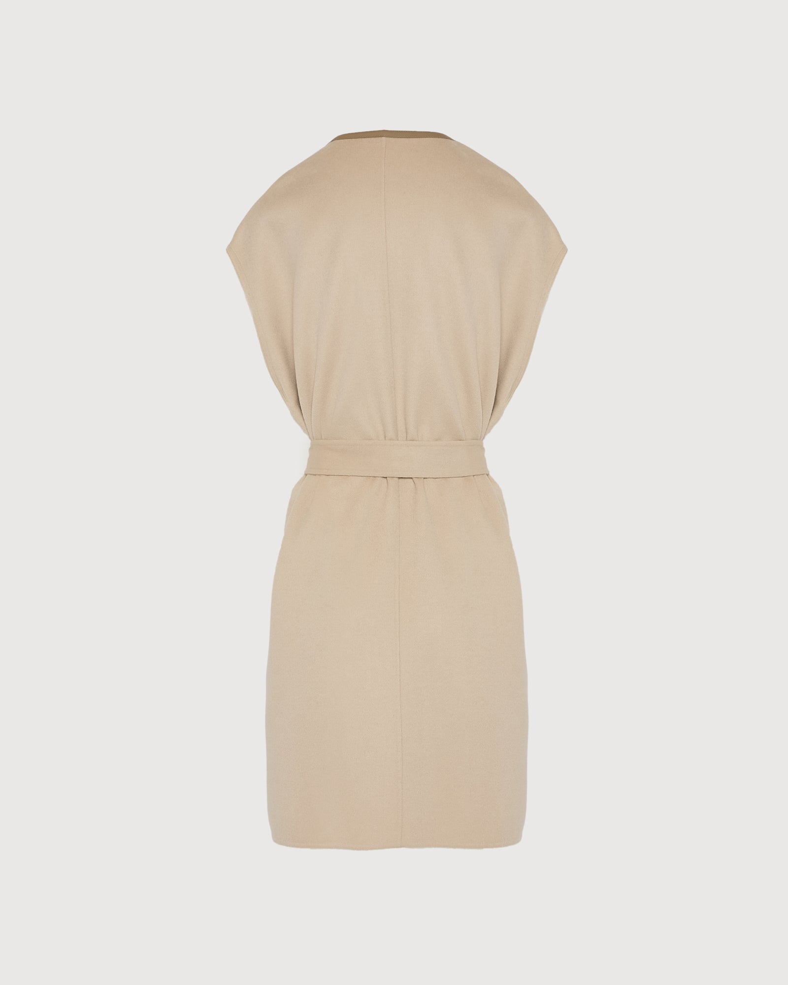 Double-sided cashmere-blend belted cape - Yves Salomon