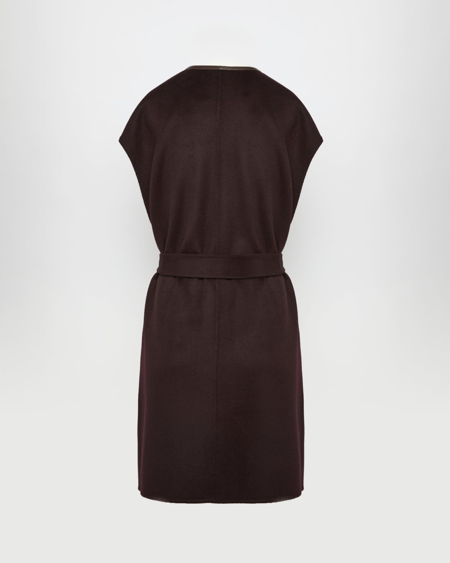 Double-sided cashmere-blend belted cape
