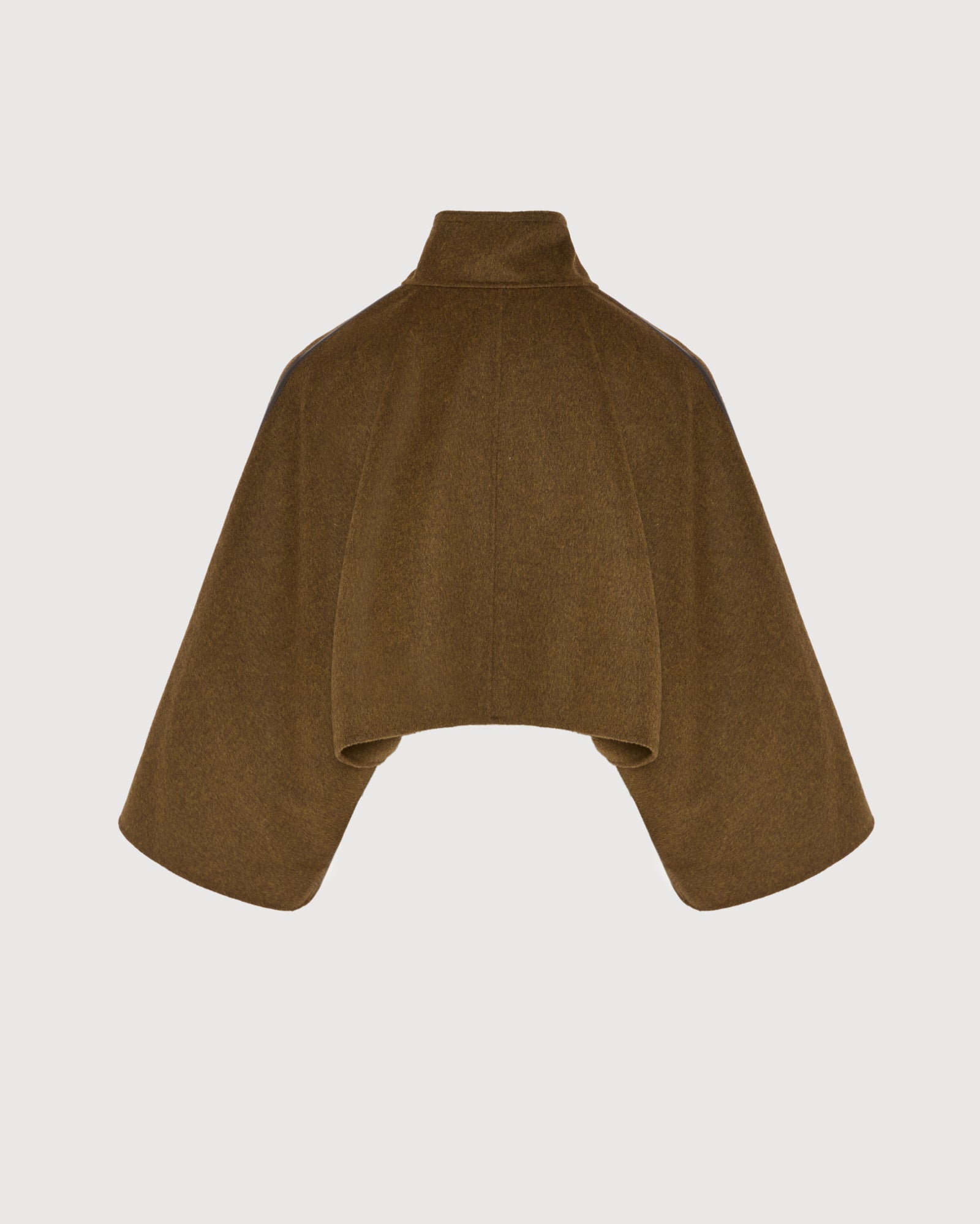 Double-sided cashmere-blend cropped cape jacket - Yves Salomon