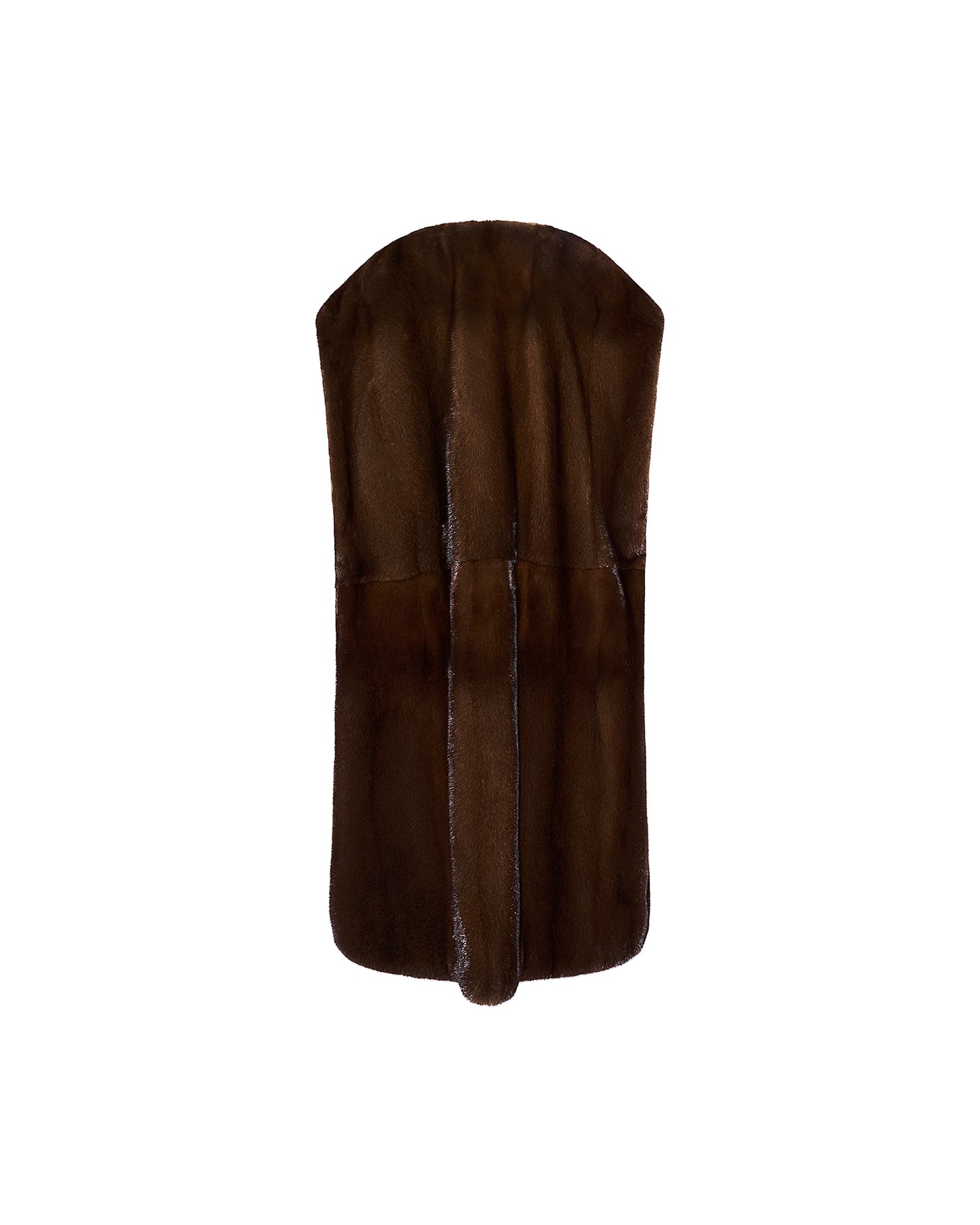 Long-haired mink fur belted cape - Yves Salomon
