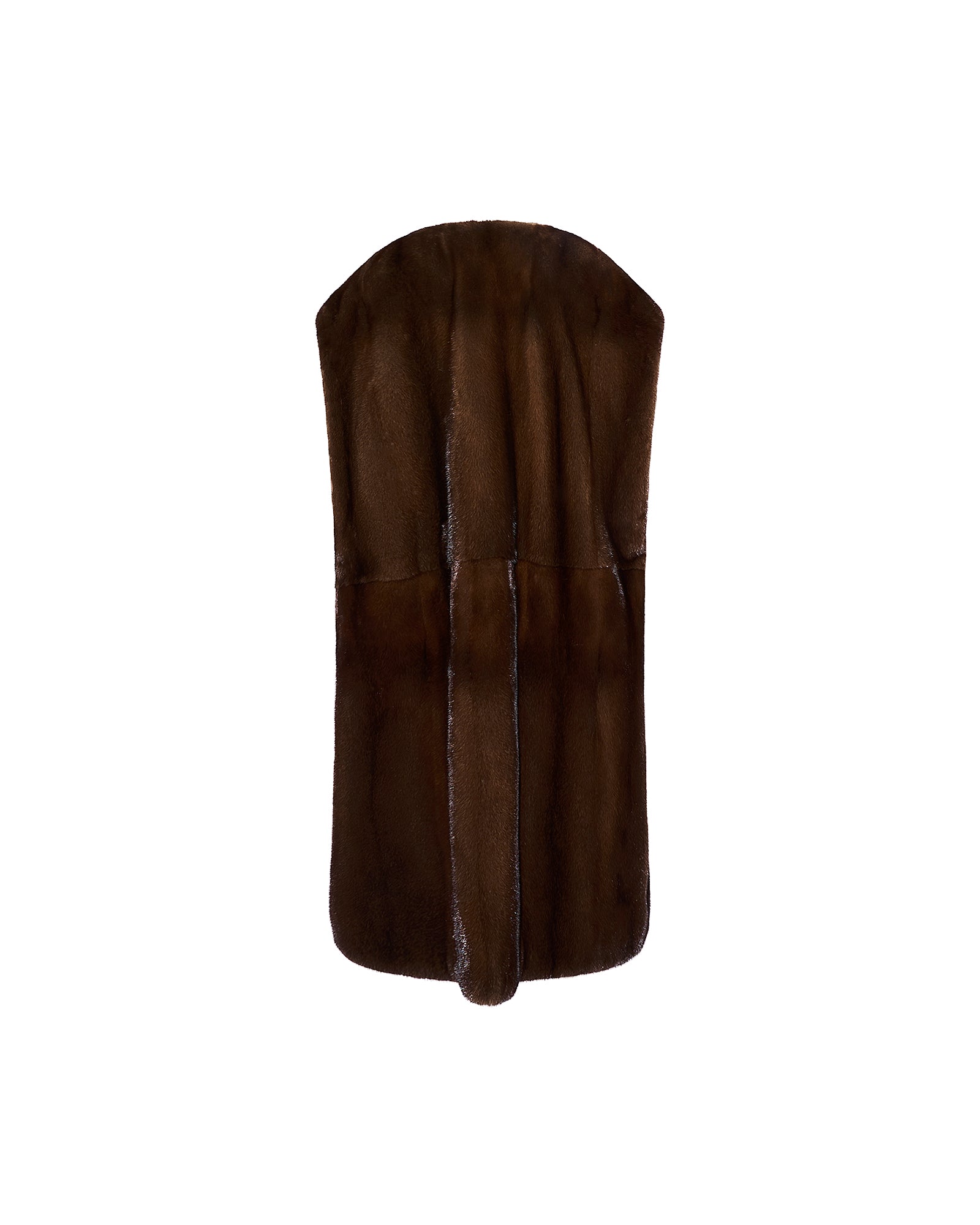 Long-haired mink fur belted cape - Yves Salomon