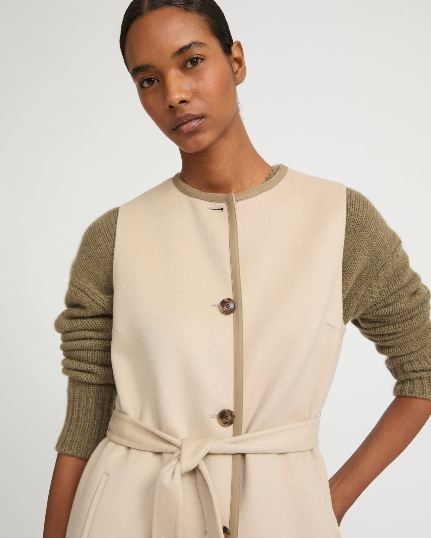 Long double-sided cashmere-blend gilet - Yves Salomon