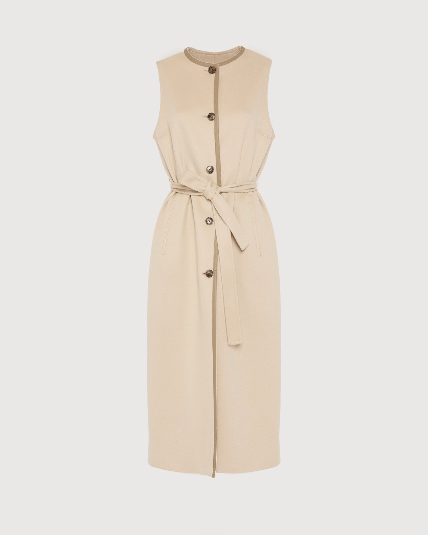 Long double-sided cashmere-blend gilet - Yves Salomon