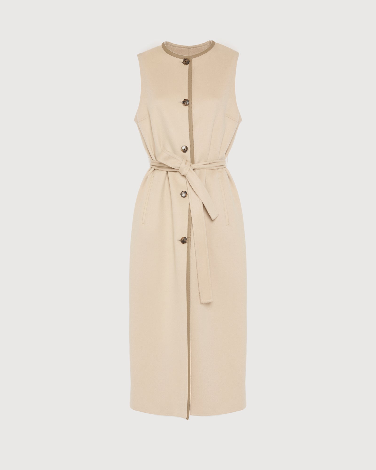Long double-sided cashmere-blend gilet - Yves Salomon