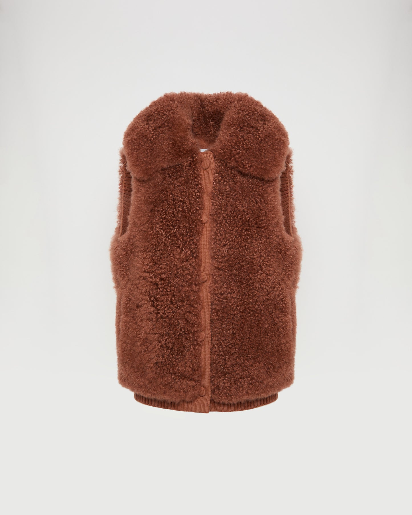 Cashmere lambskin and Merino knit gilet