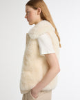 Cashmere lambskin and Merino knit gilet