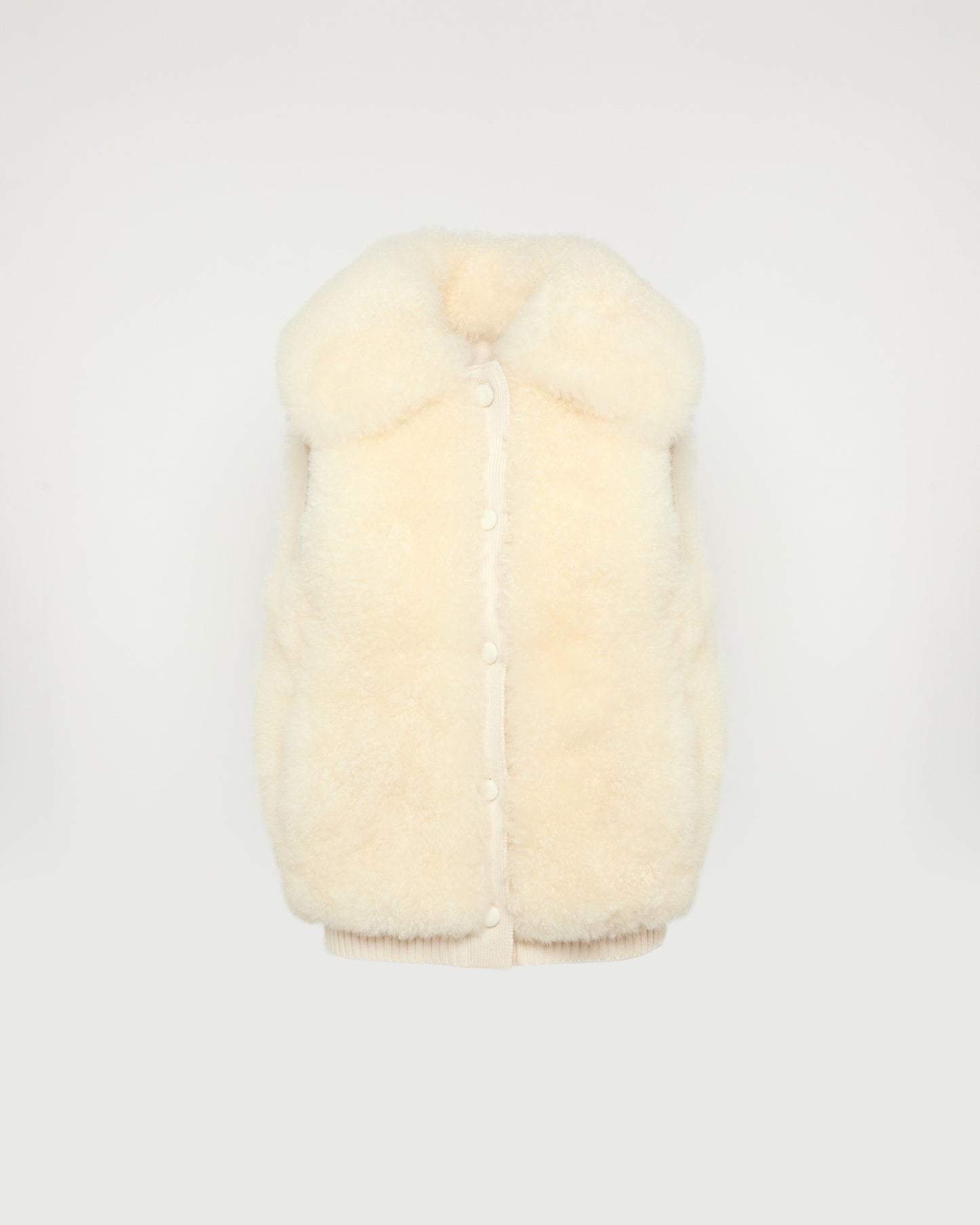 Cashmere lambskin and Merino knit gilet