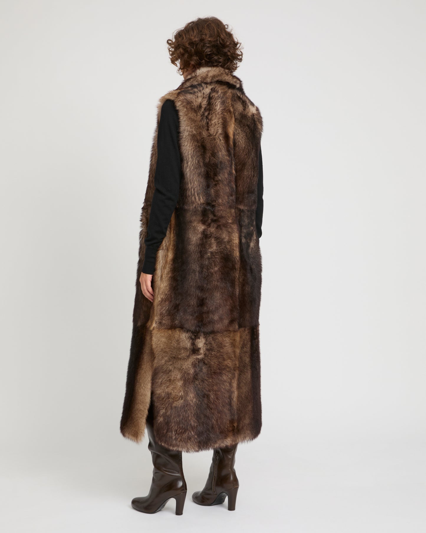 Long Toscana lambskin shearling gilet