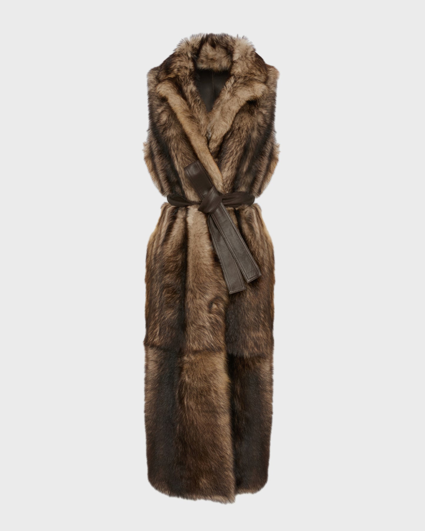 Long Toscana lambskin shearling gilet