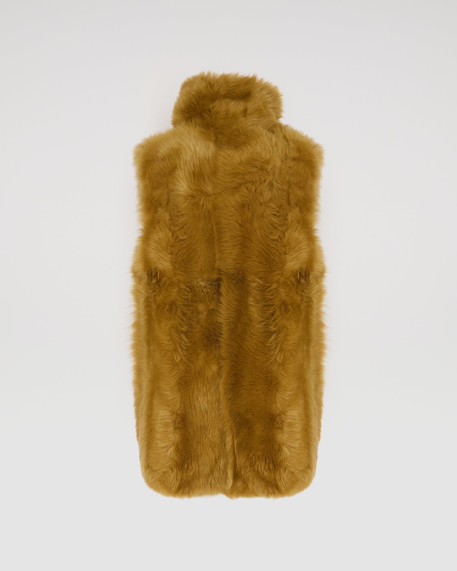 Sleeveless long jacket in Toscana lamb - Yves Salomon