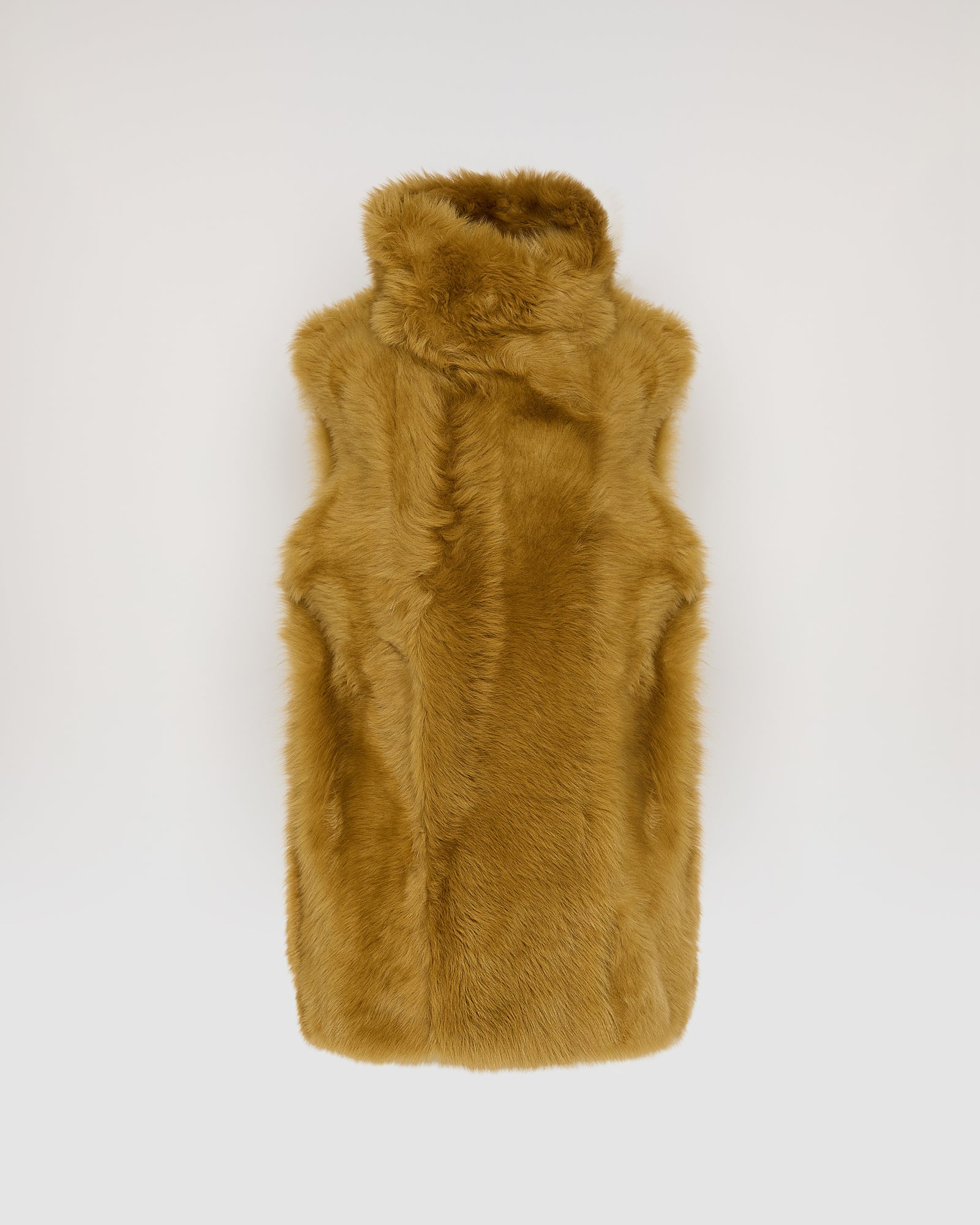 Sleeveless long jacket in Toscana lamb - Yves Salomon