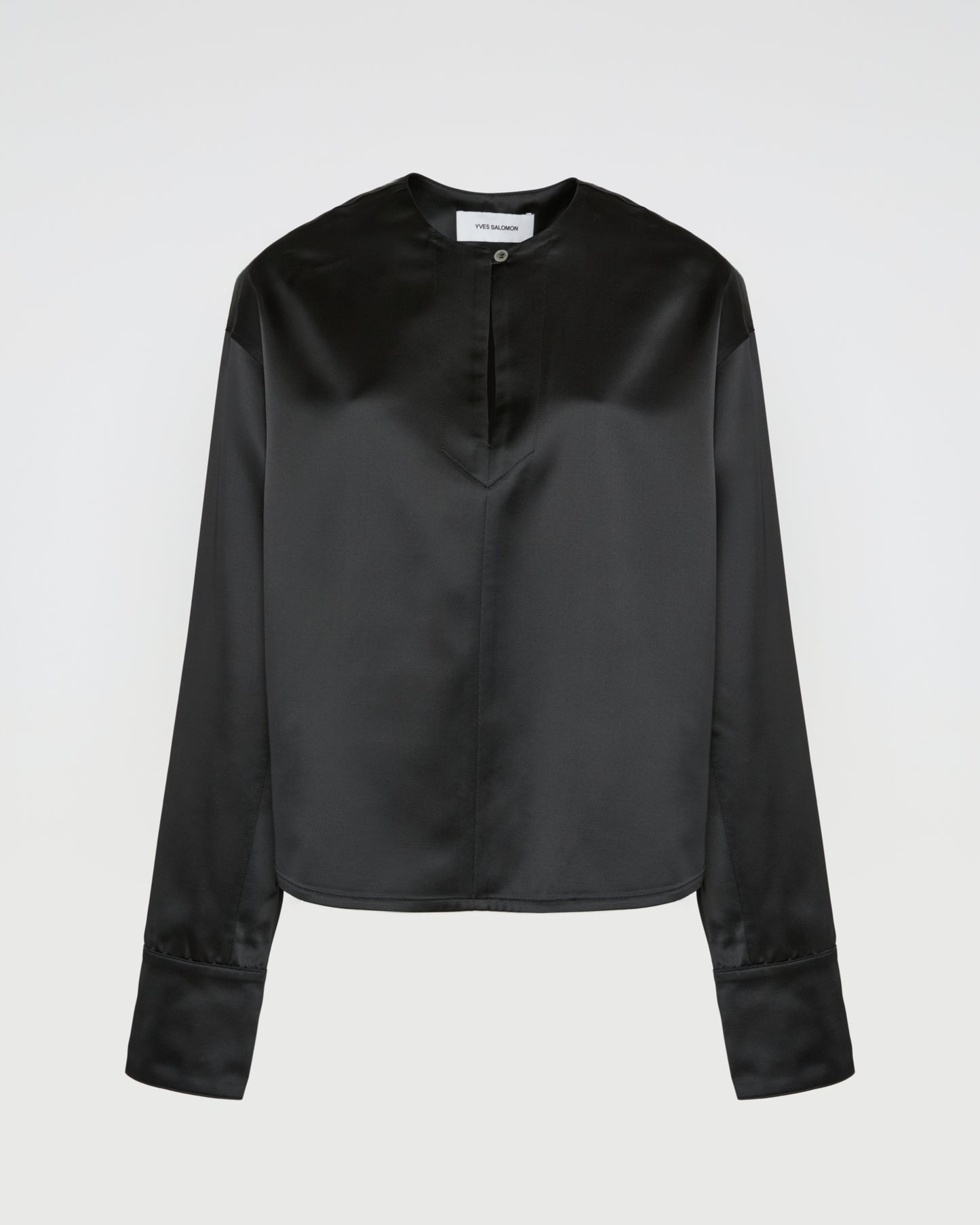 Heavy wool satin blouse -Yves Salomon