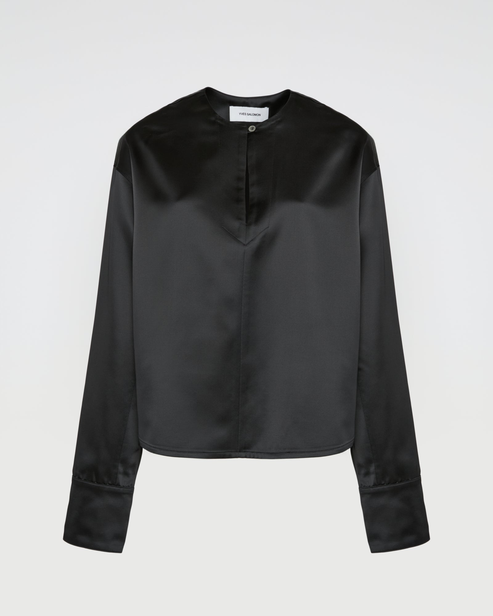 Heavy wool satin blouse -Yves Salomon