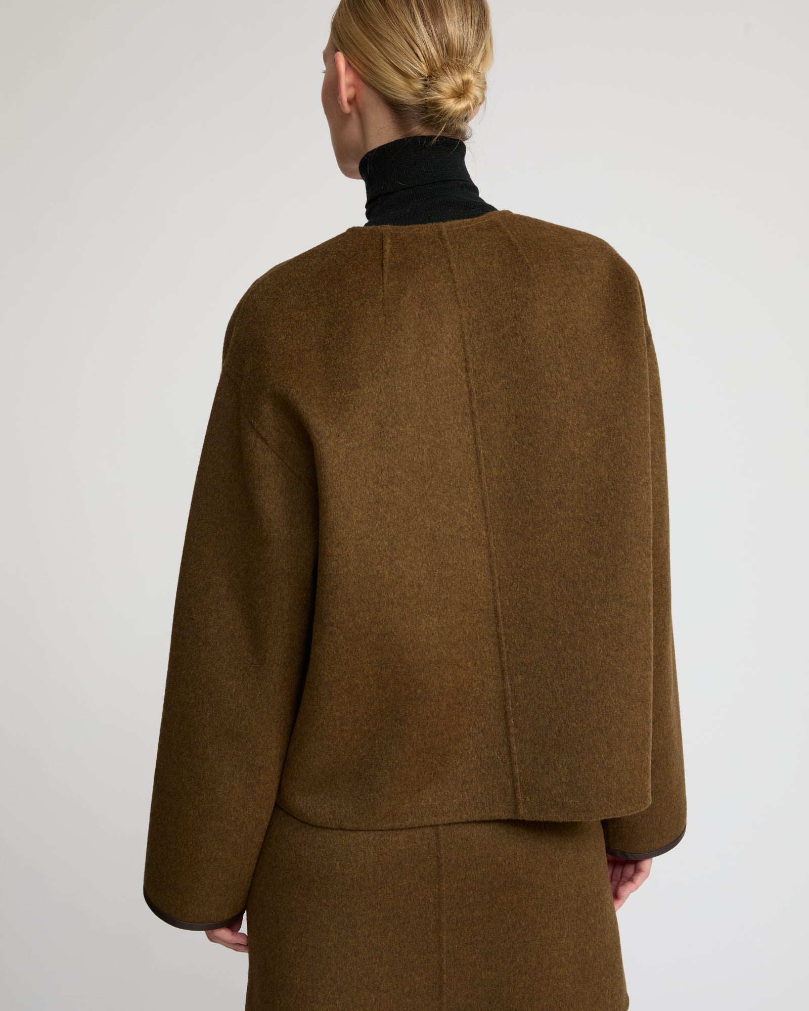 Double-sided cashmere-blend pea jacket - Yves Salomon