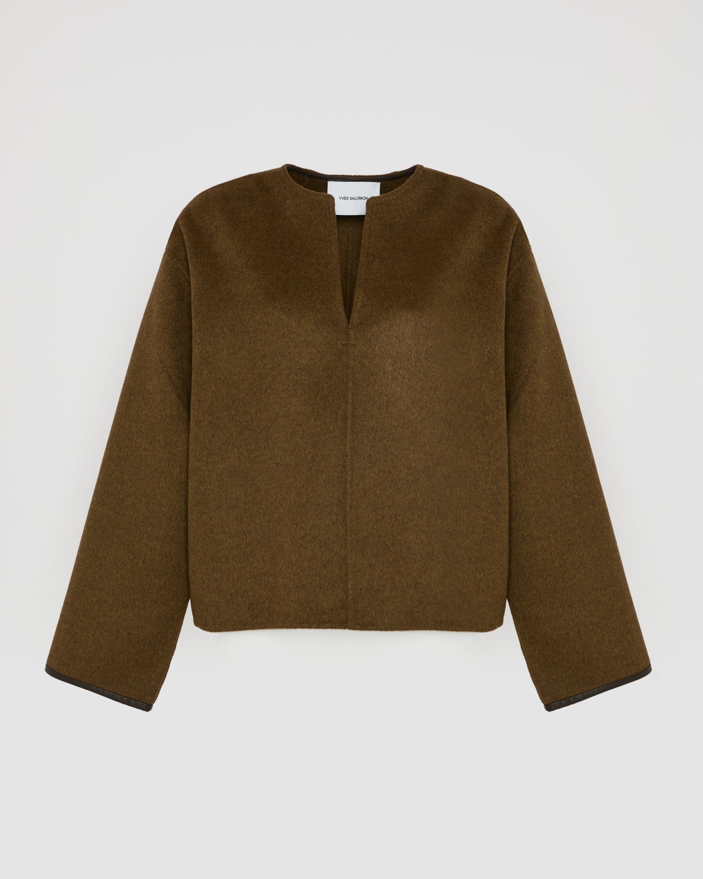 Double-sided cashmere-blend pea jacket - Yves Salomon