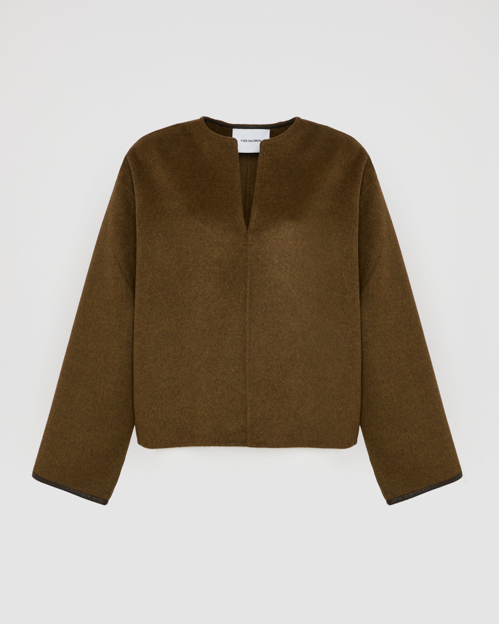 Double-sided cashmere-blend pea jacket - Yves Salomon