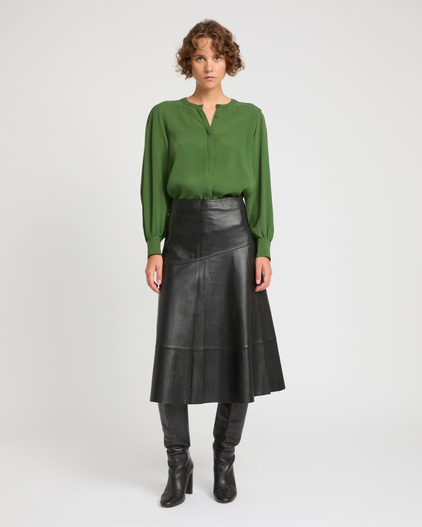 Silk crepe blouse -Yves Salomon