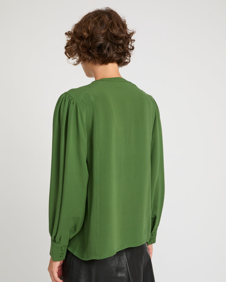 Silk crepe blouse -Yves Salomon