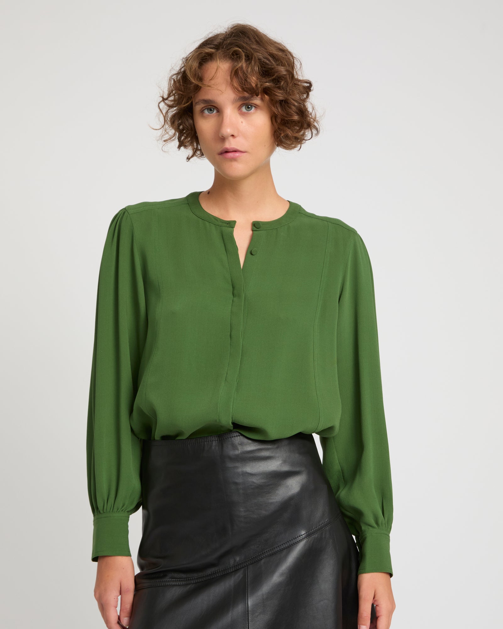 Silk crepe blouse -Yves Salomon