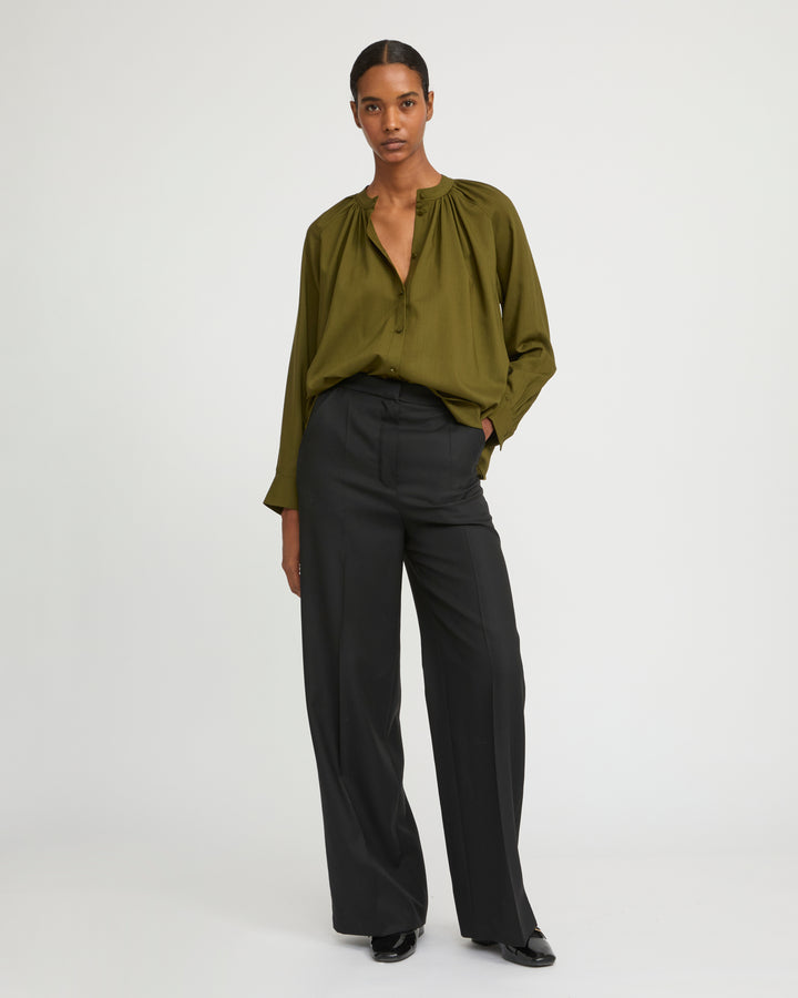 Wool voile shirt - Yves Salomon