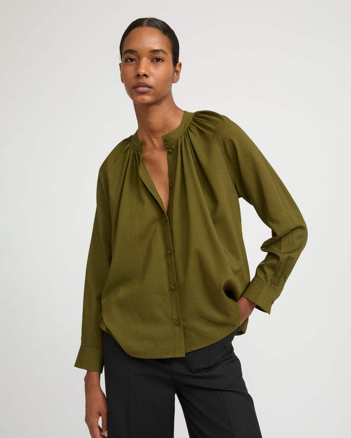 Wool voile shirt - Yves Salomon