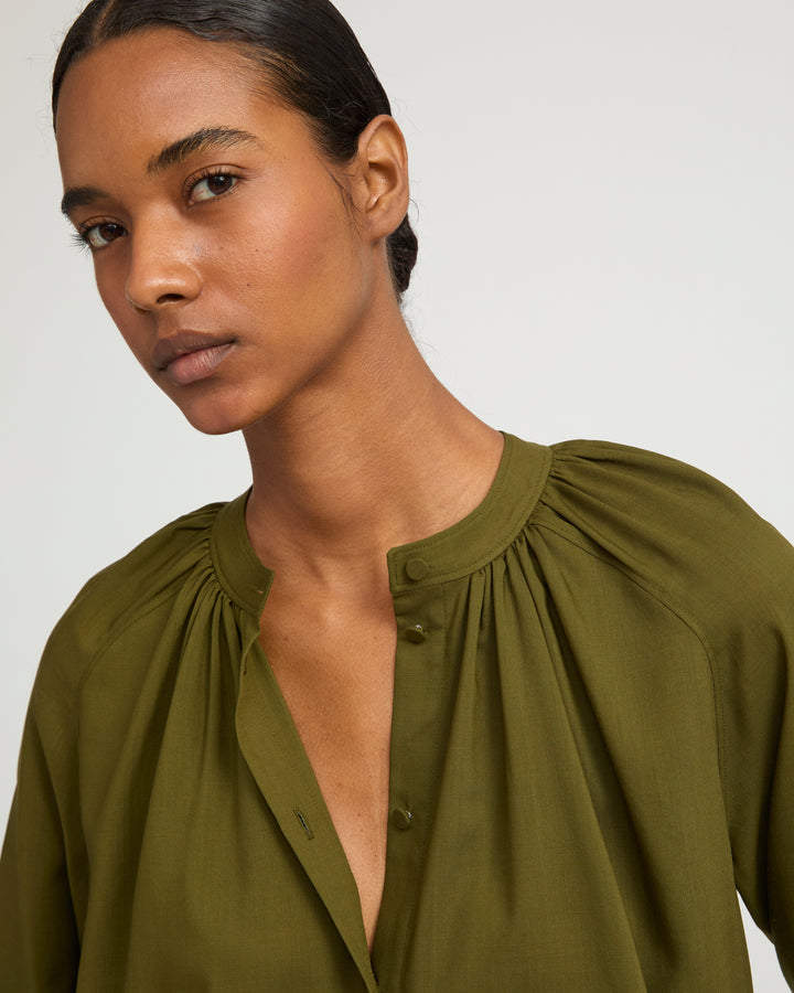 Wool voile shirt - Yves Salomon