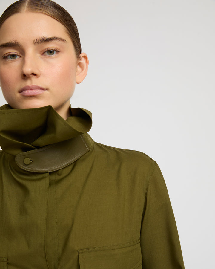 Wool voile draped blouse - Yves Salomon