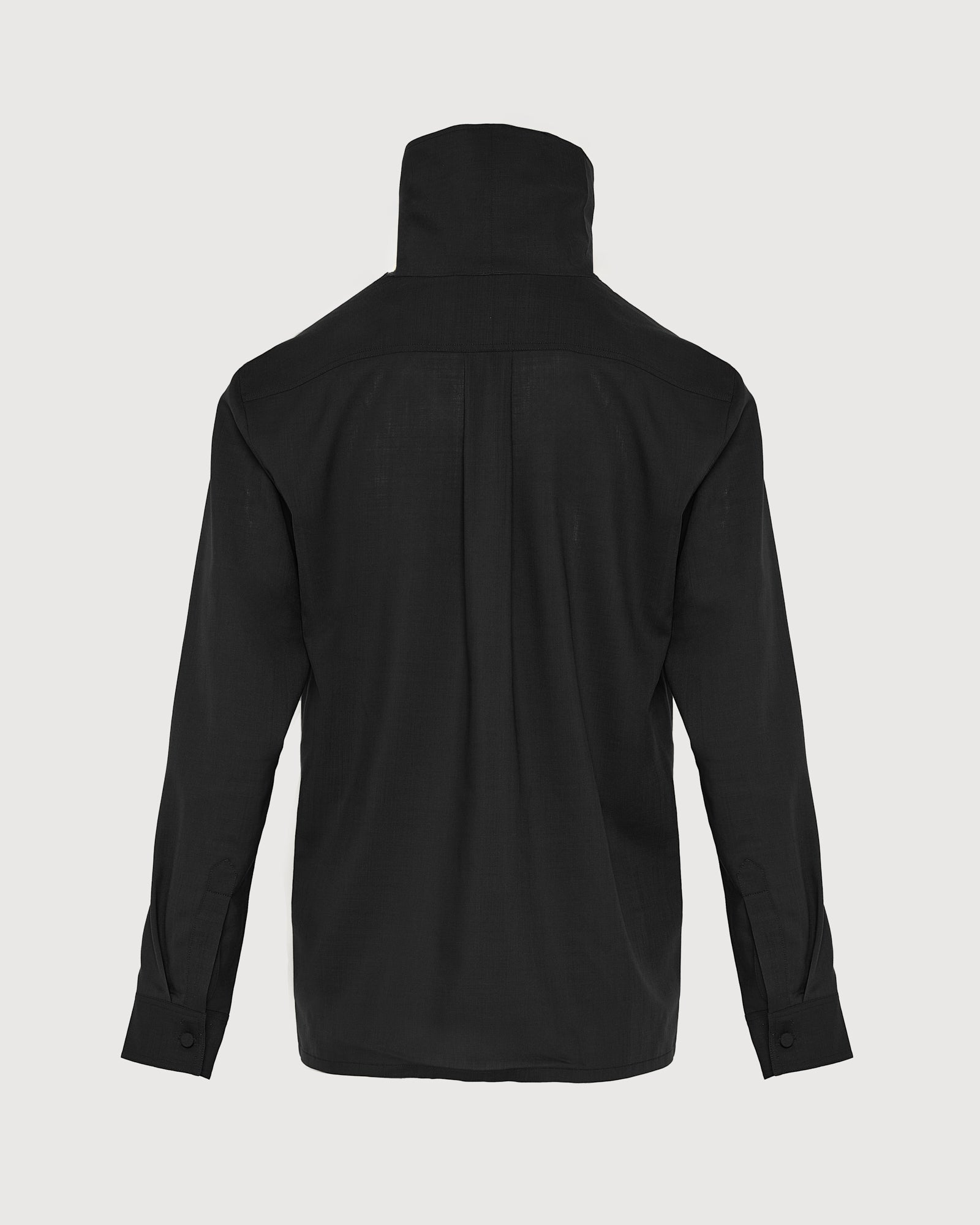 Wool voile draped blouse - Yves Salomon