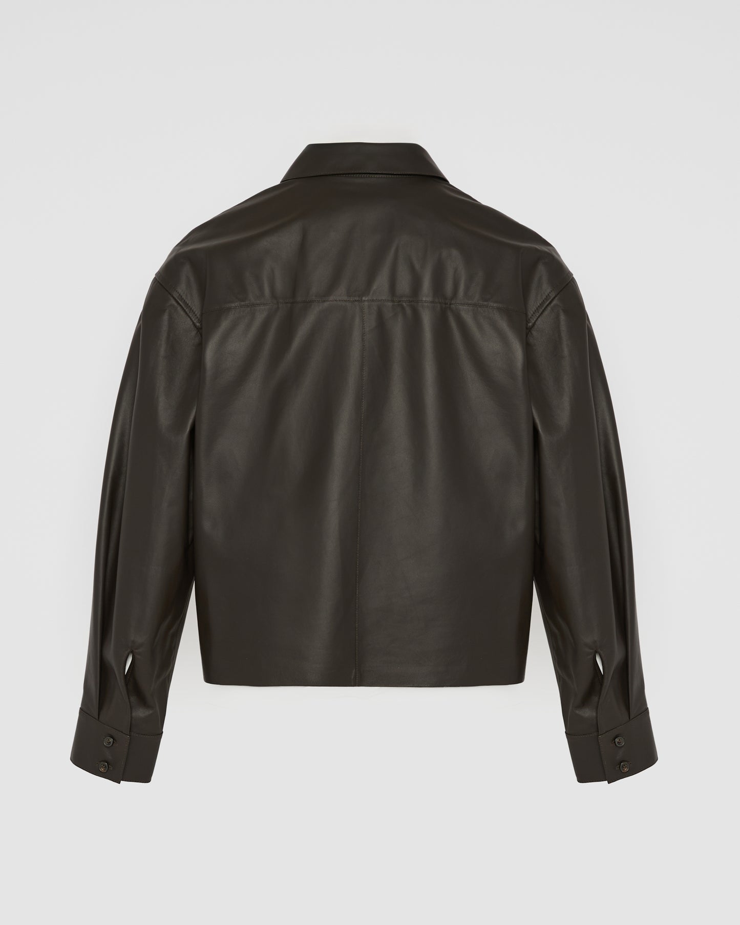 Cropped shirt in fine lamb leather - Yves Salomon