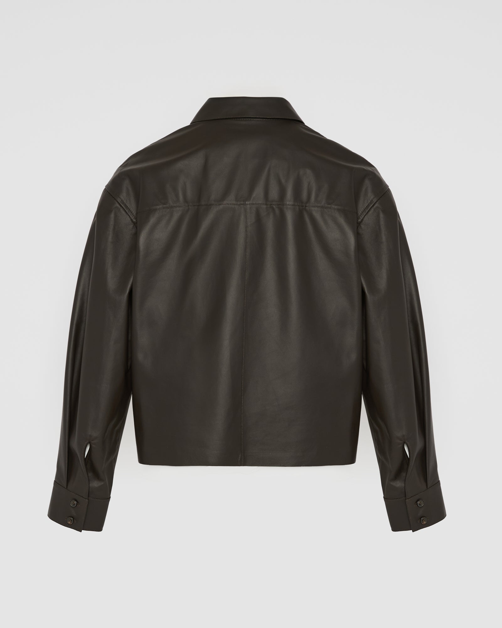 Cropped shirt in fine lamb leather - Yves Salomon
