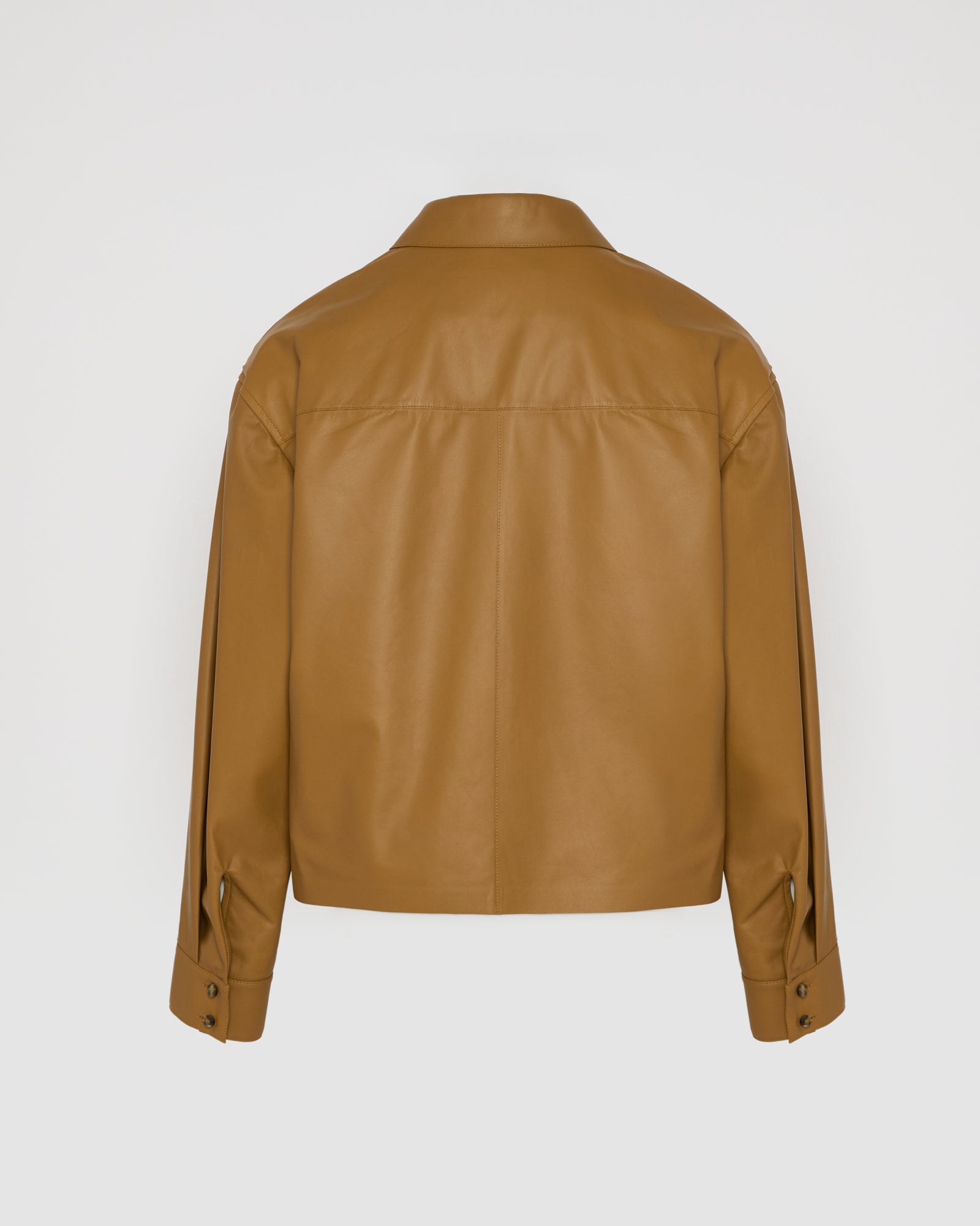 Cropped shirt in fine lamb leather - Yves Salomon
