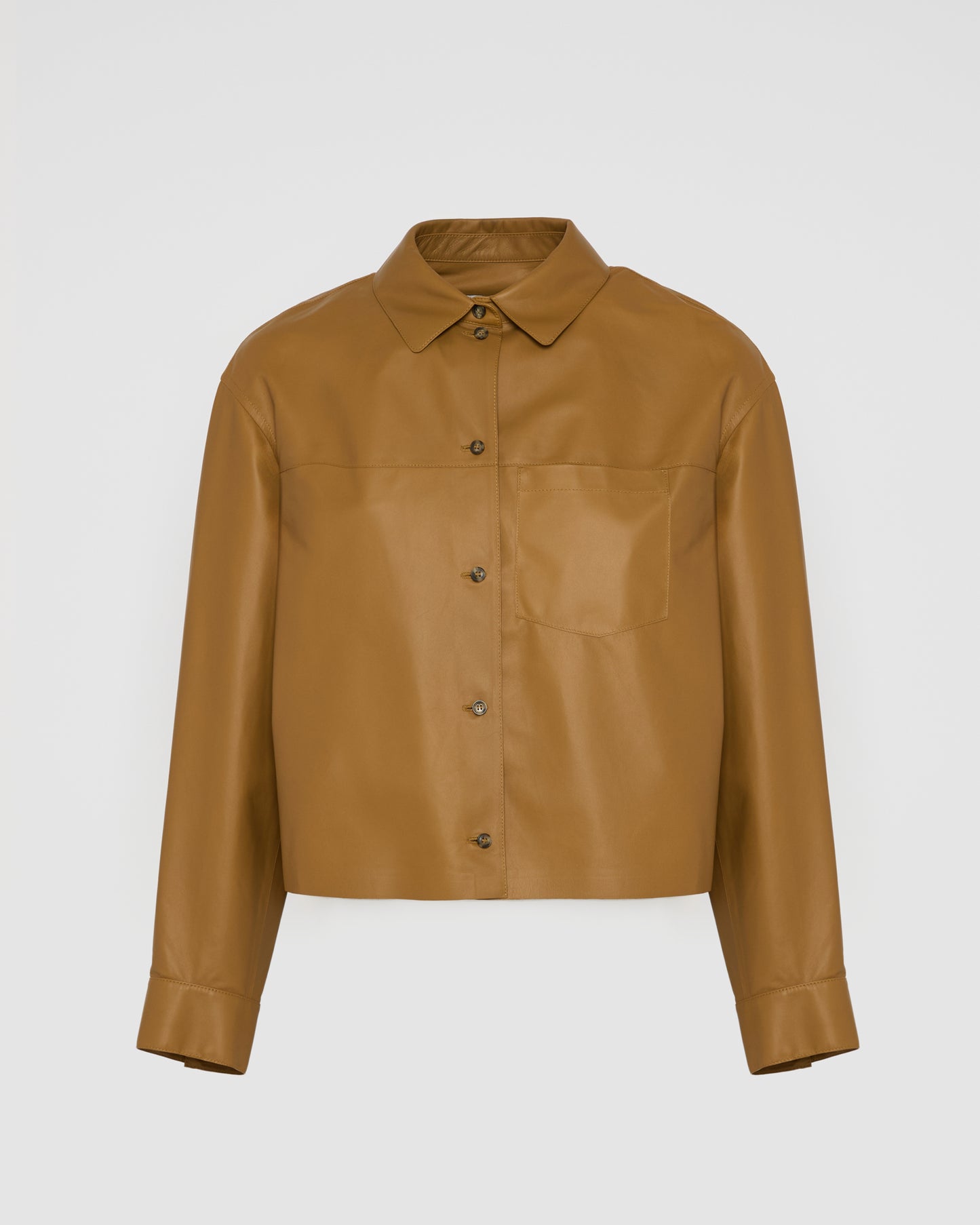 Cropped shirt in fine lamb leather - Yves Salomon