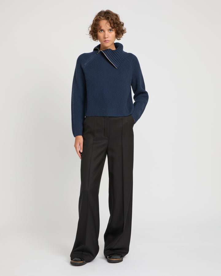 Cropped knitted jumper -Yves Salomon