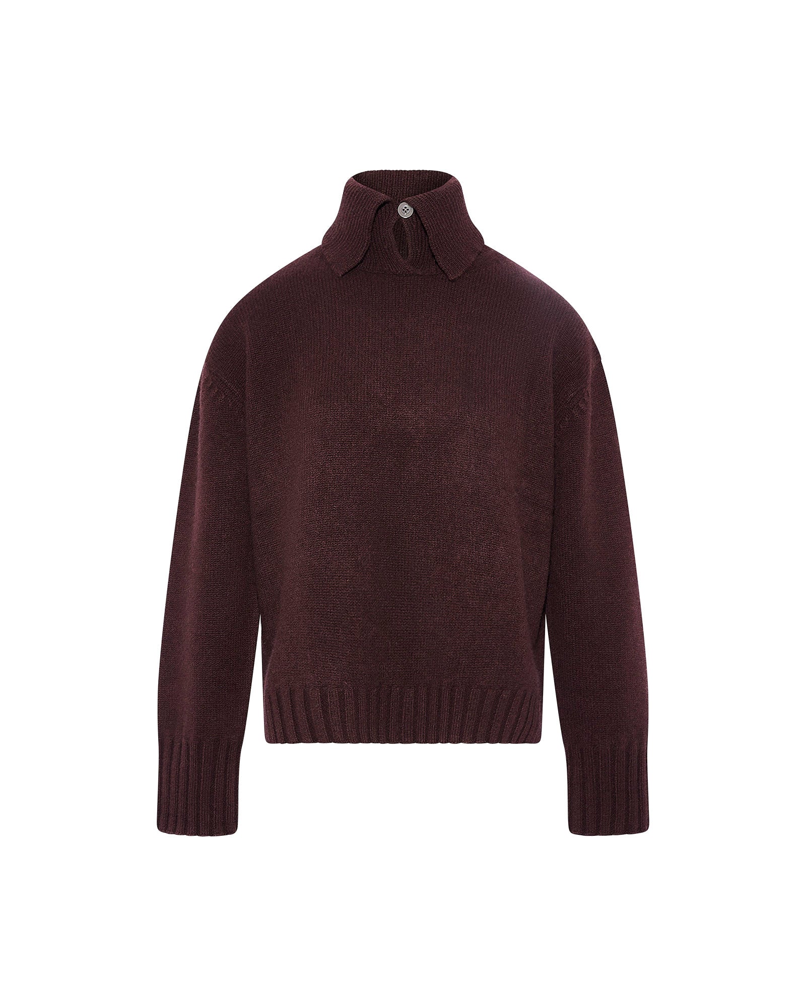 Collar jumper in cashmere knit - Yves Salomon