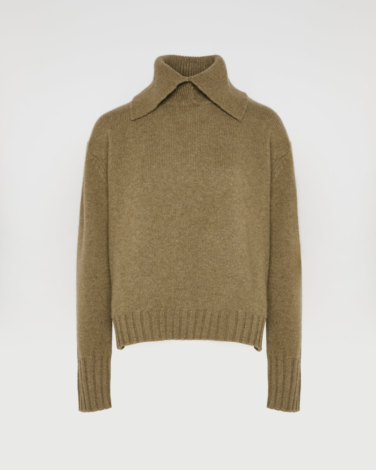 Collar jumper in cashmere knit -Yves Salomon