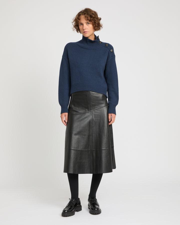Short oversized knitted jumper -Yves Salomon