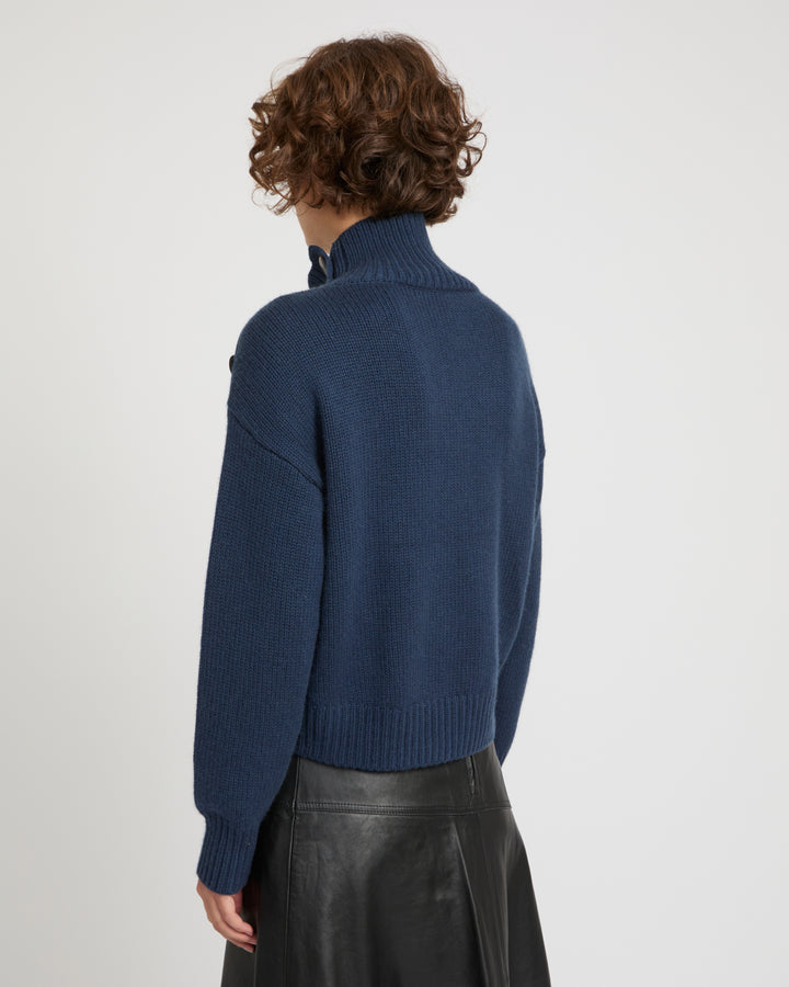 Short oversized knitted jumper -Yves Salomon