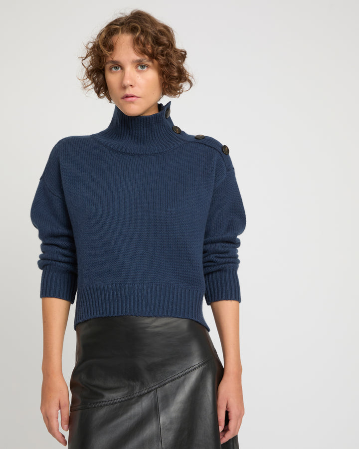 Short oversized knitted jumper -Yves Salomon