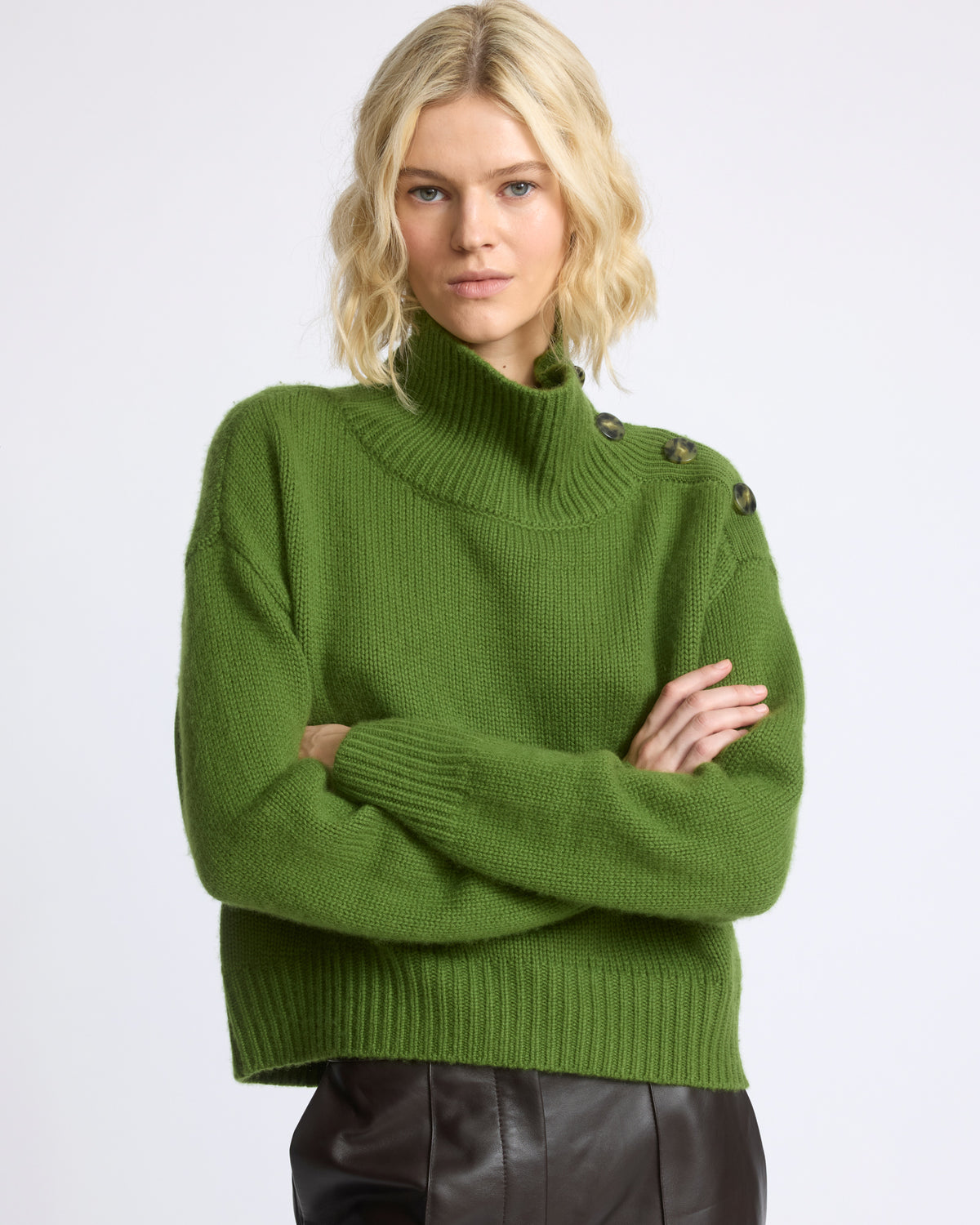 Short oversized knitted sweater - Yves Salomon - New Fall/Winter Collection