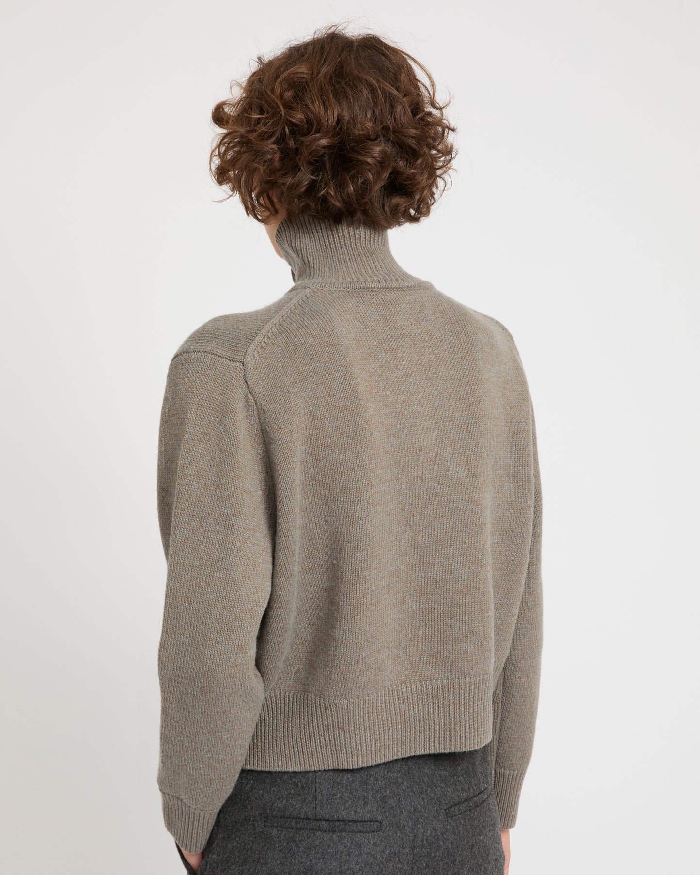High neck knit jumper