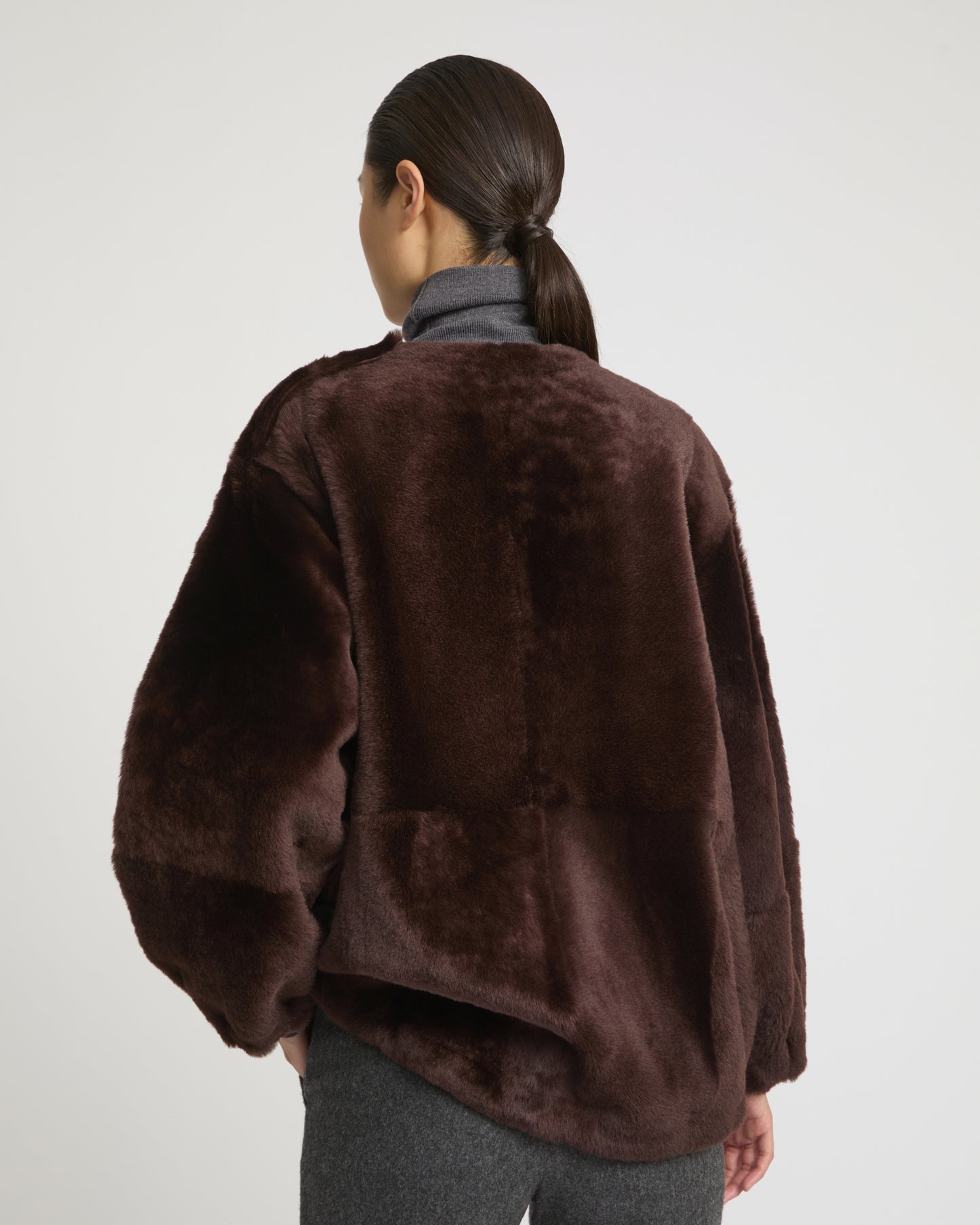 Lambskin shearling sweatshirt