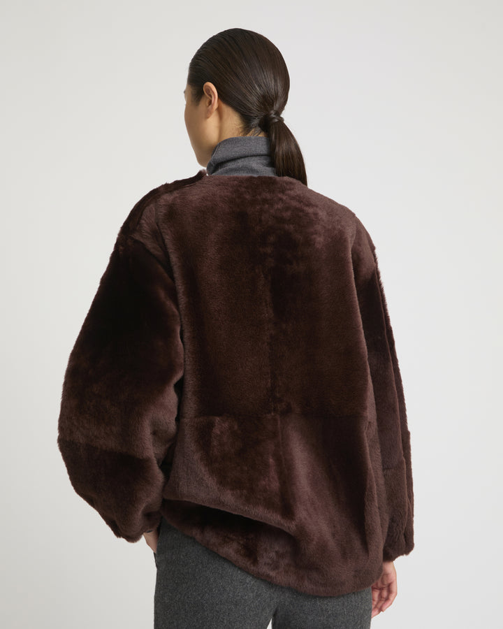 Lambskin shearling sweatshirt
