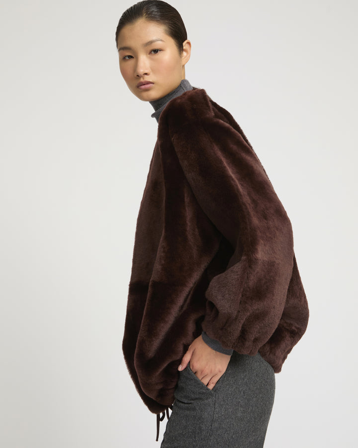 Lambskin shearling sweatshirt
