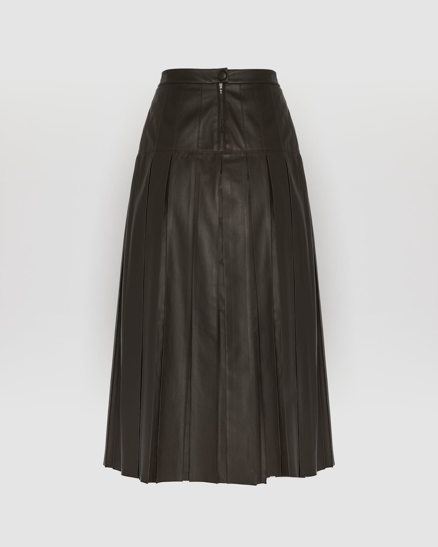 Fine lamb leather pleated skirt - Yves Salomon