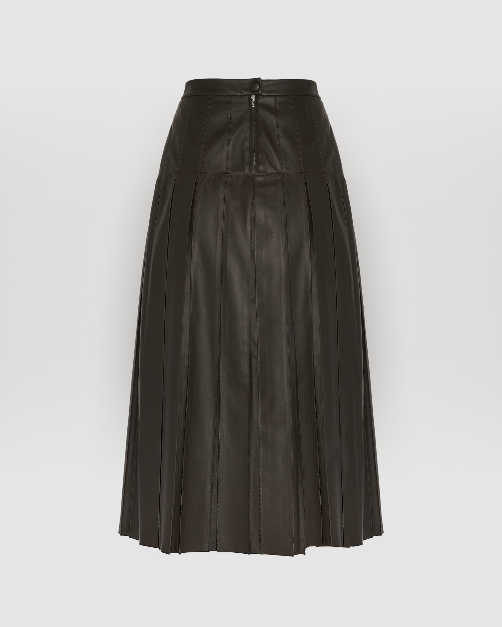 Fine lamb leather pleated skirt - Yves Salomon