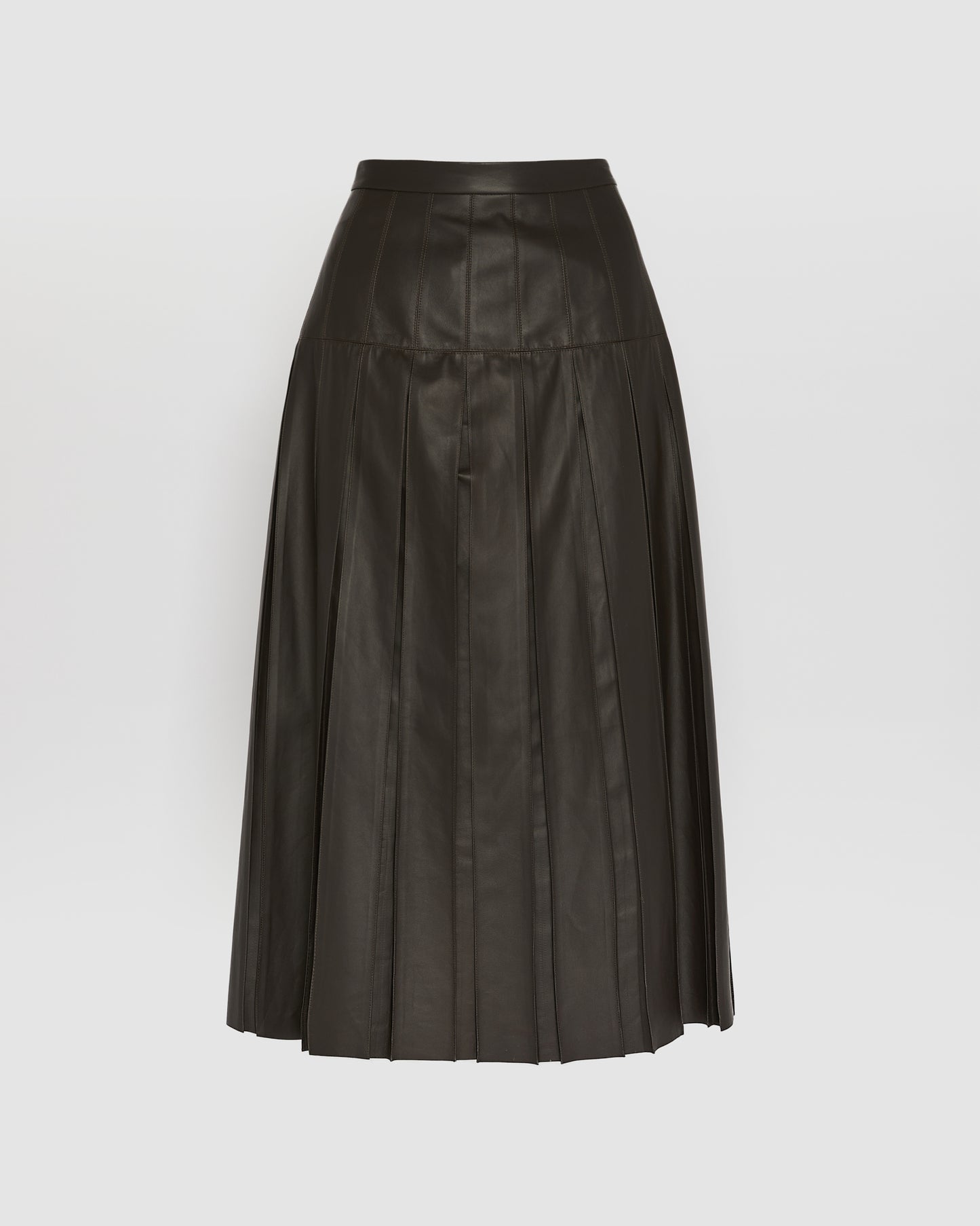 Fine lamb leather pleated skirt - Yves Salomon