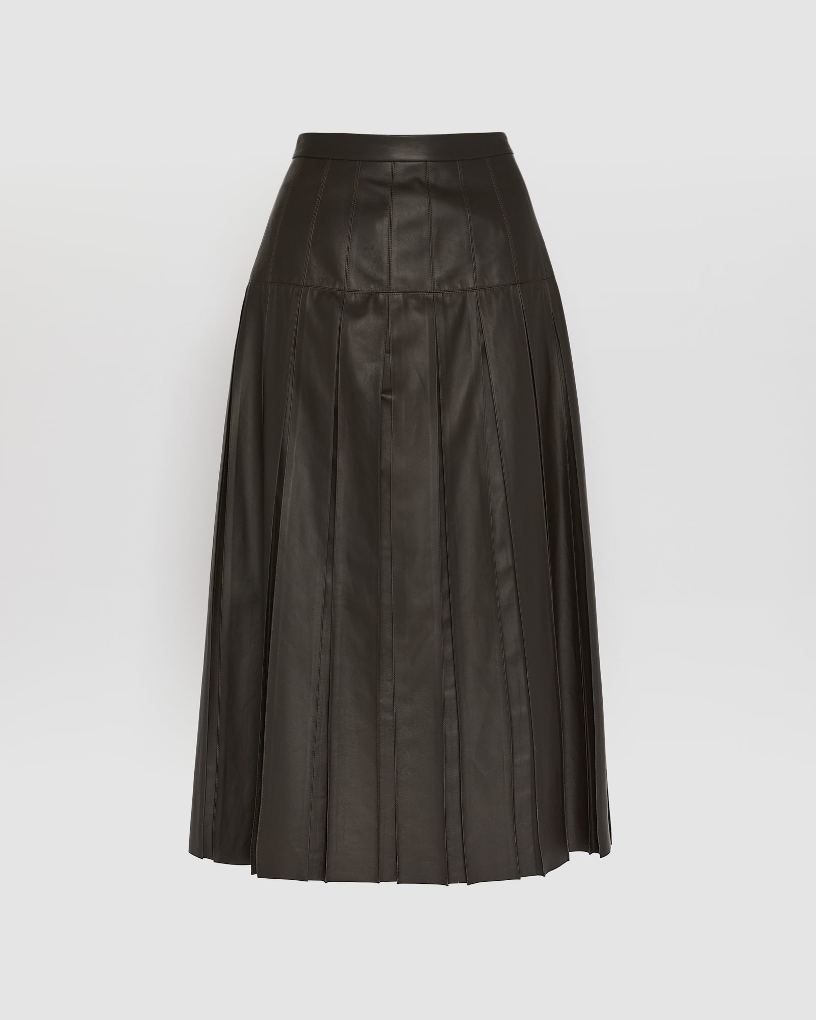Fine lamb leather pleated skirt - Yves Salomon