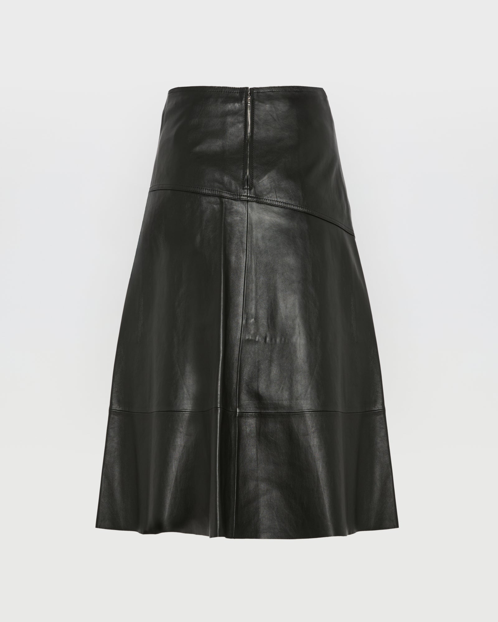 Flared lamb leather skirt - black - Yves Salomon – Yves