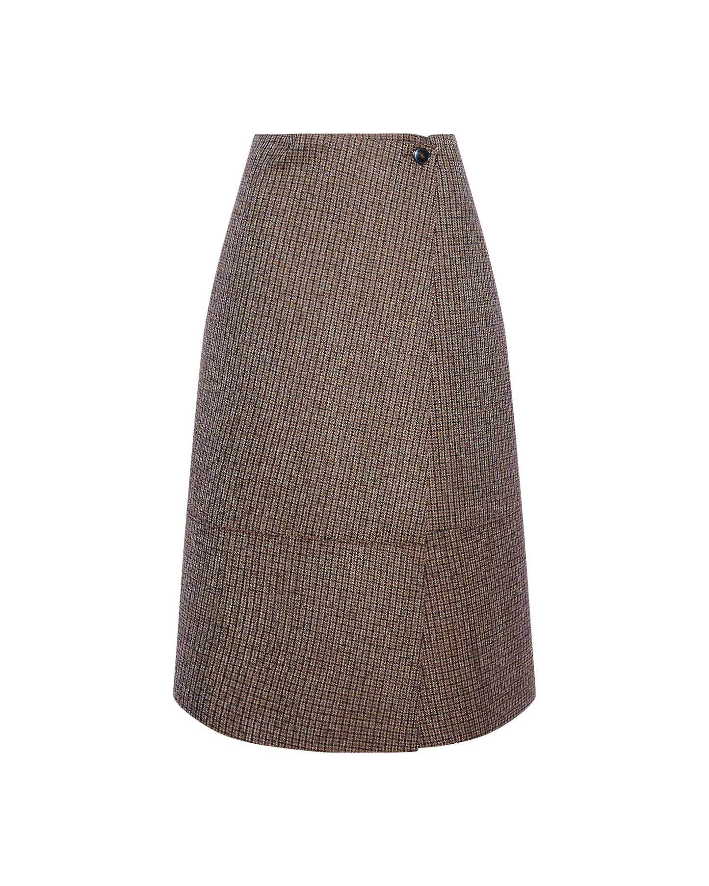 Woollen bonded leather wrap skirt - Yves Salomon
